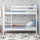 Wooden bunk bed N01 in white – general view, Nizio Home