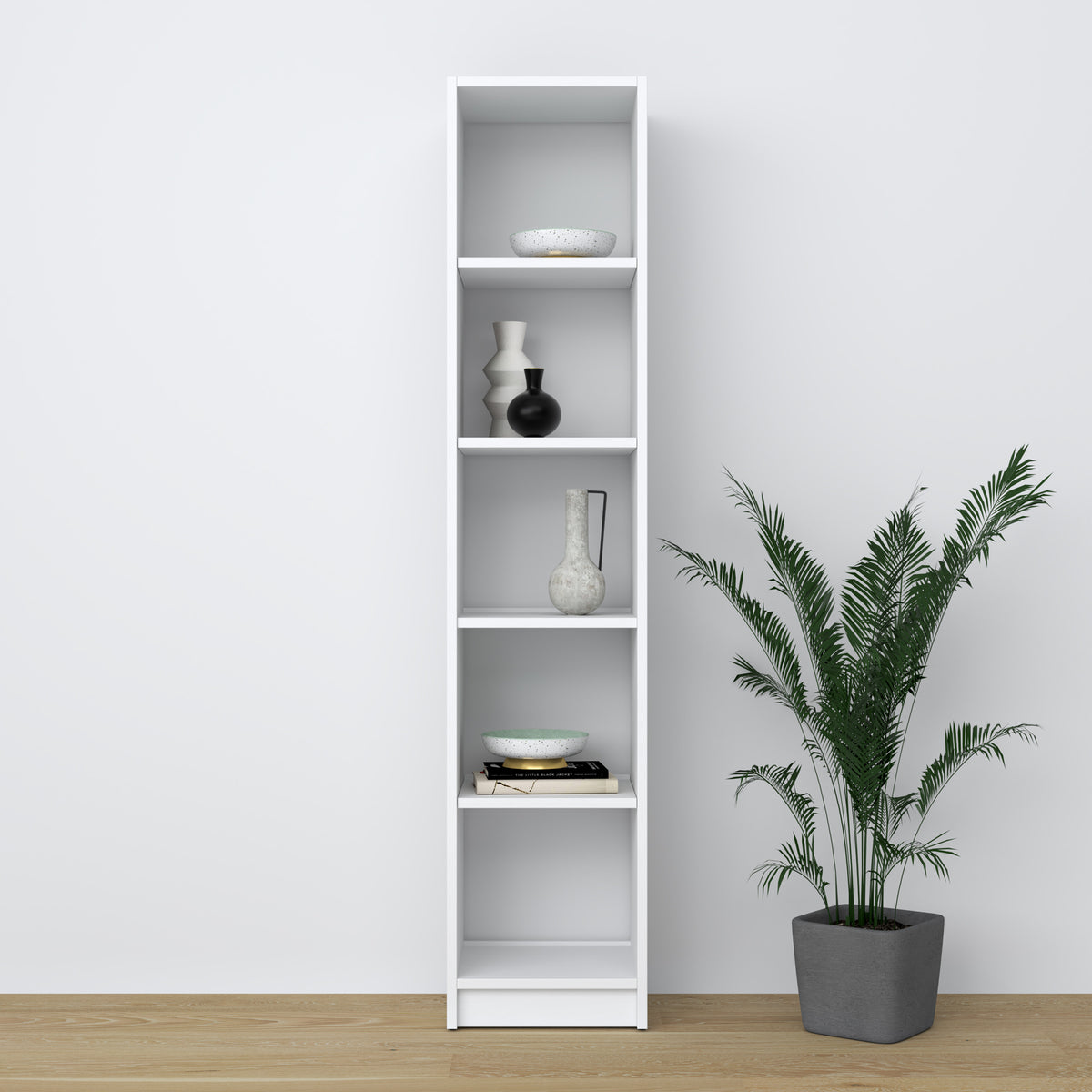 Regal Holz weiß – Nahaufnahme der Regale und Details, Nizio Home