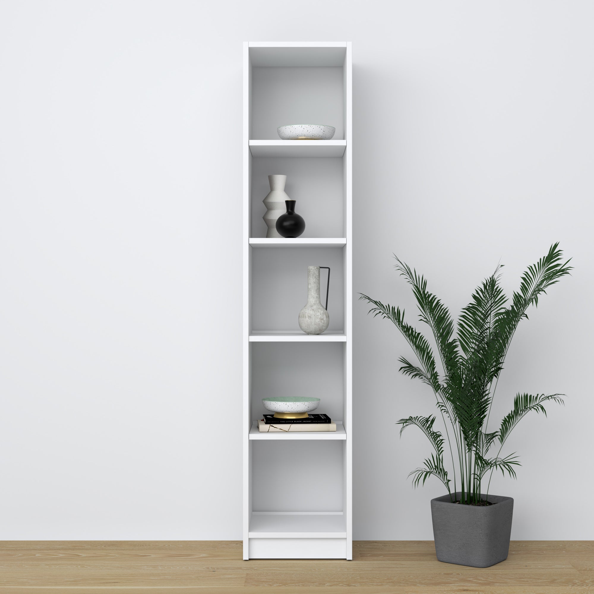 Regal Holz weiß – Nahaufnahme der Regale und Details, Nizio Home