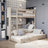 Hochbett mit Schublade für Matratze Eiche gebleicht aus Eiche – Kinderzimmer scandi