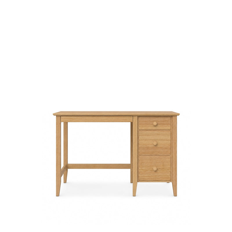 Schreibtisch mit 3 Schubladen Kiefernholz Kiefer natur – Arbeitszimmer und Jugendzimmer, scandi