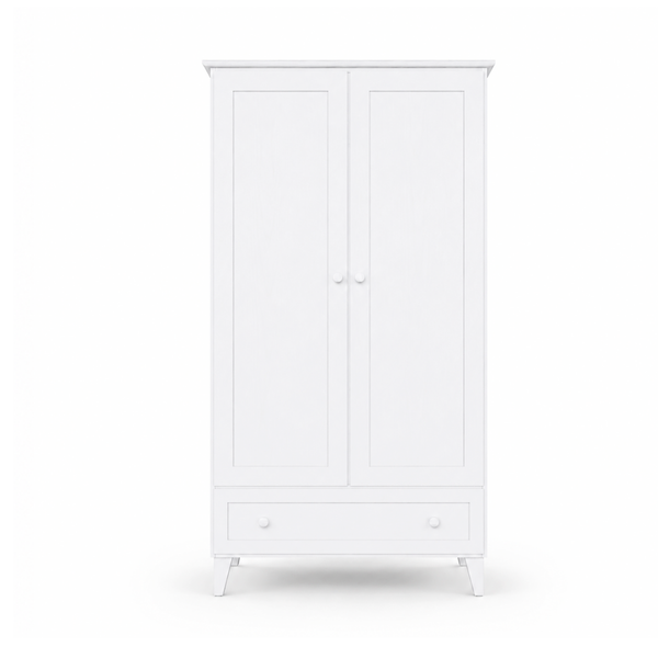 Holzschrank 2D1S Scandi weiß