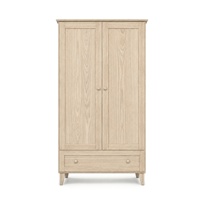 Eichenschrank 2D1S Scandi Eiche weiß gewaschen