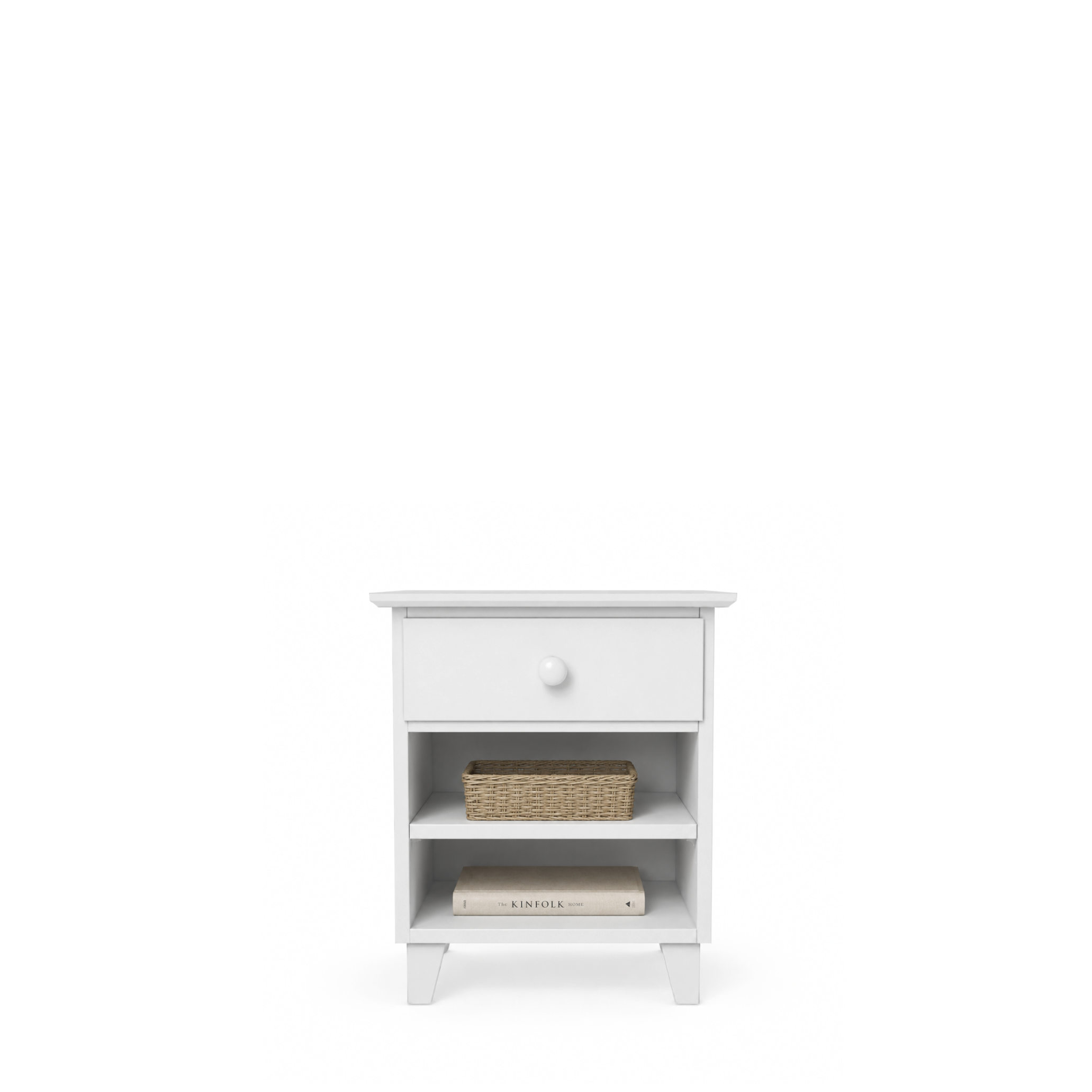 Holznachttisch 1S N02 Scandi weiß