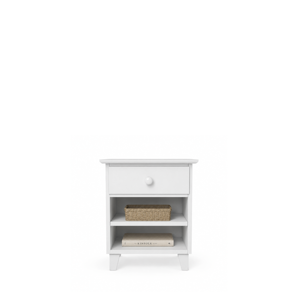 Holznachttisch 1S N02 Scandi weiß