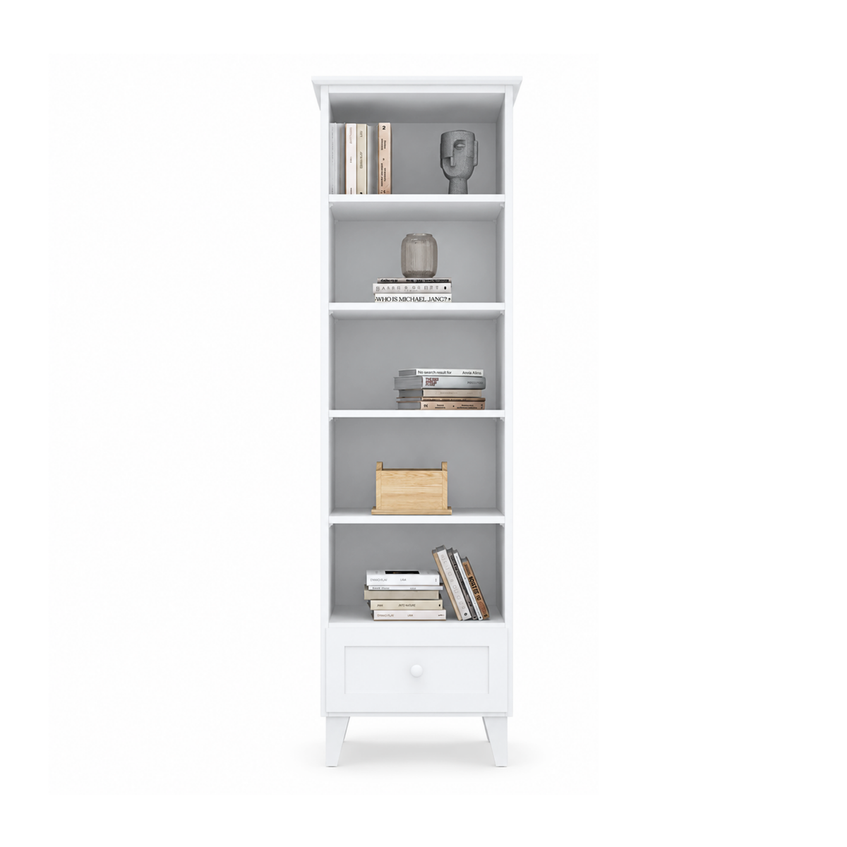 Holzregal 1S 57 Scandi weiß