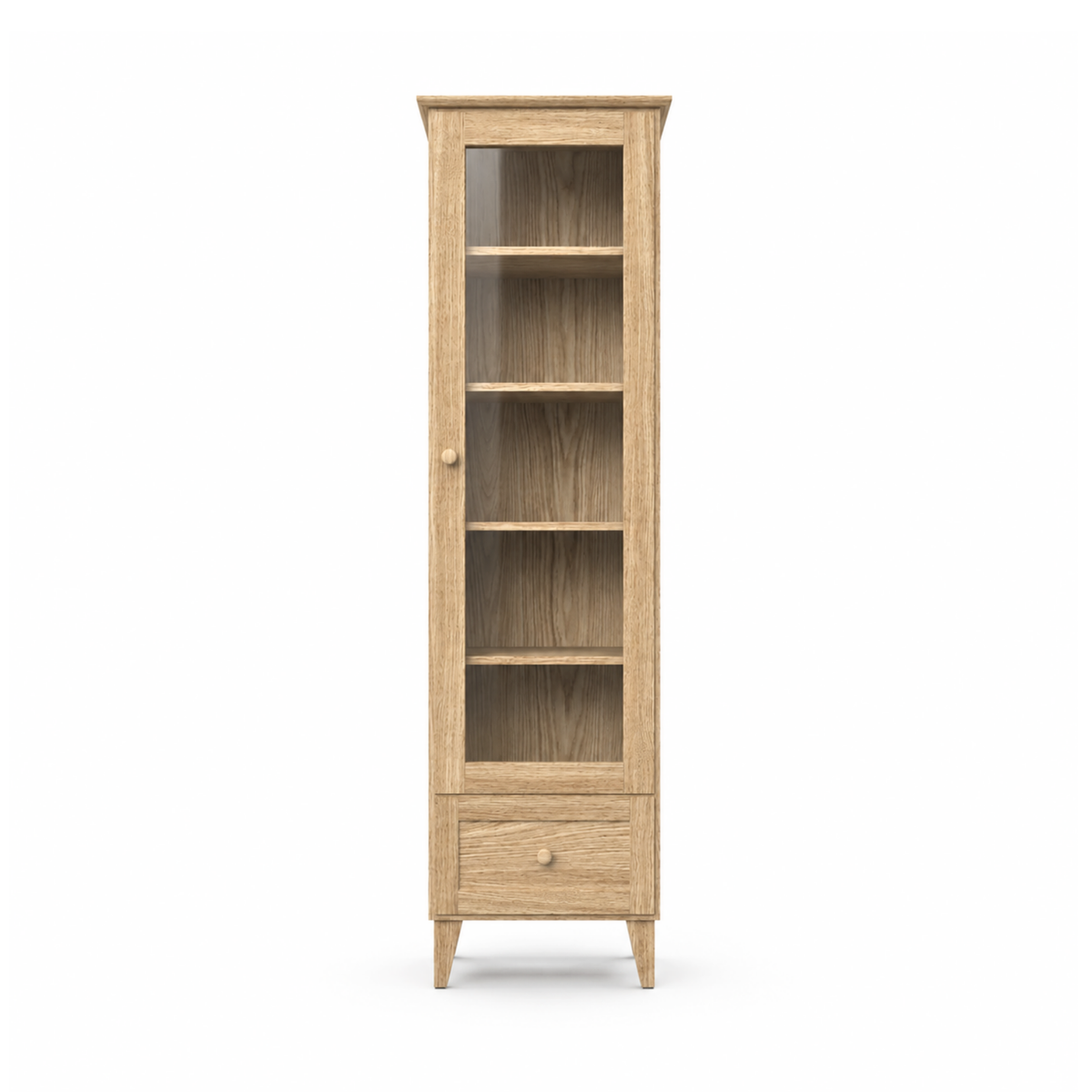 Oak display cabinet 1S 57 Scandi oak natural