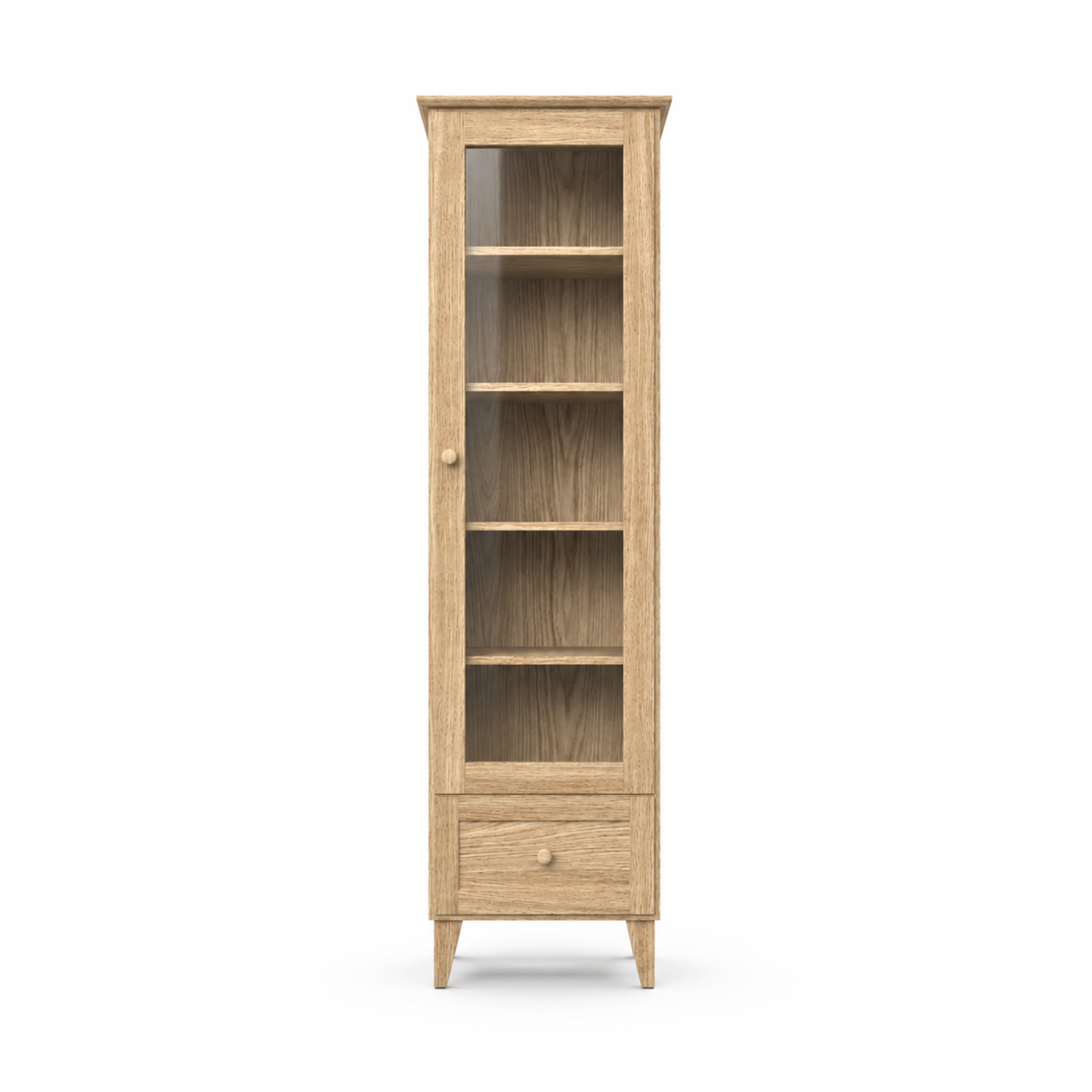 Oak display cabinet 1S 57 Scandi oak natural