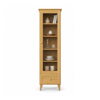 Pine display cabinet 1S 57 Scandi natural pine